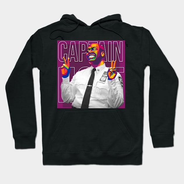 captain holt wpap Hoodie by cool pop art house